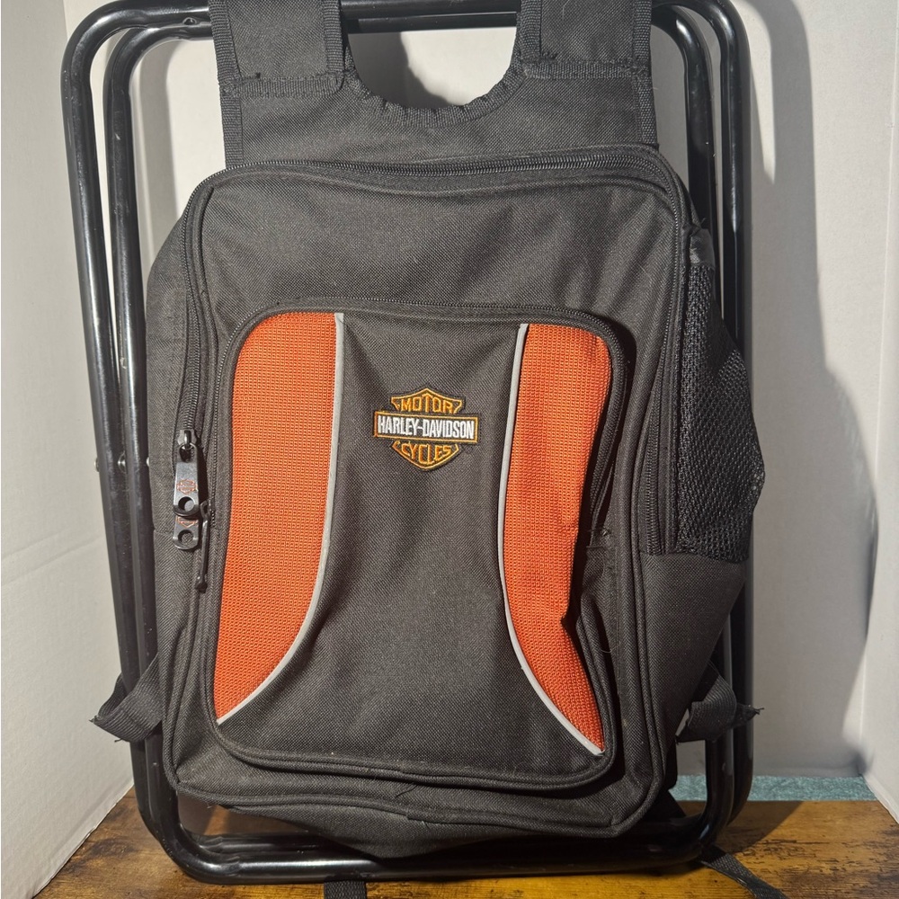 Harley-Davidson Black and Orange Backpack/cooler with Sporty Design